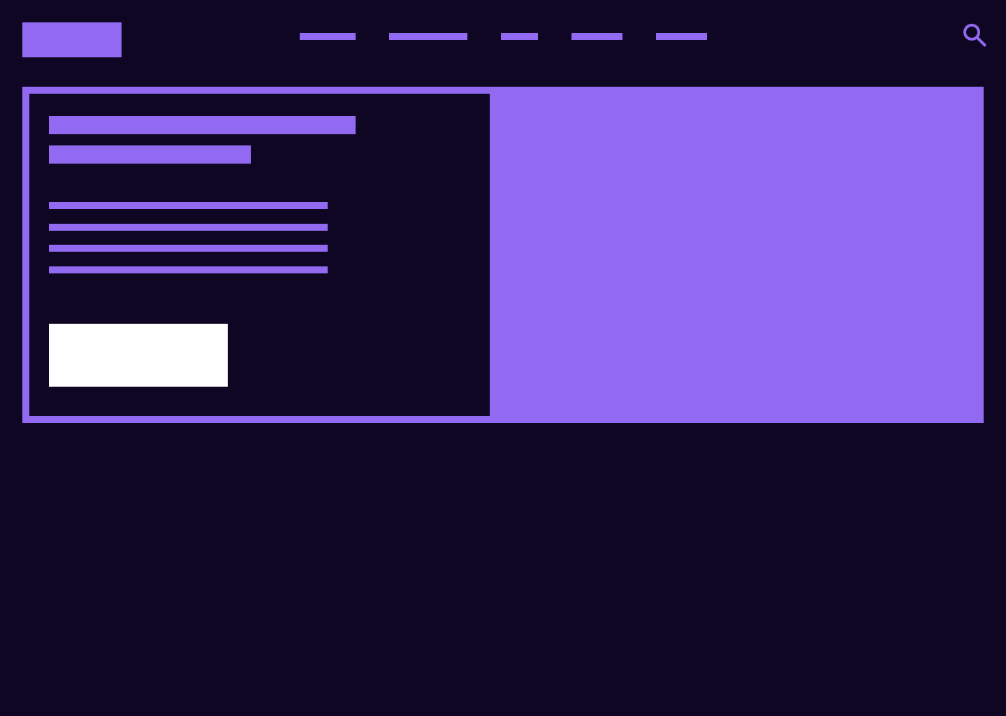 Wireframe showing a CTA that might fall below the fold