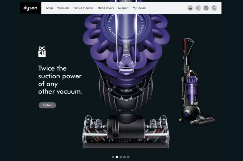 Dyson | UX Lead redesign | 2013